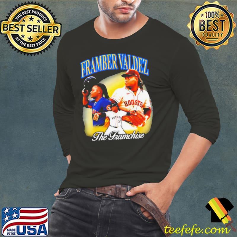 Framber Valdez The Franchise Houston Astros Graphic s Long Sleeve Tee Framber Valdez The Franchise Houston Astros Graphic s Long Sleeve Tee