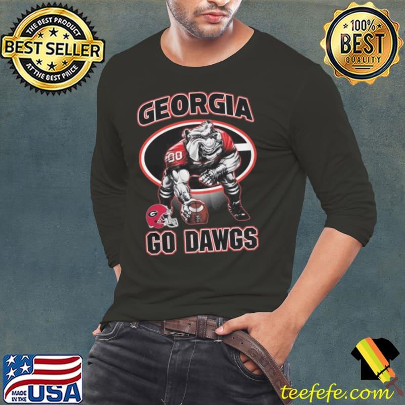 Georgia Bulldogs Red Airbrush Go Dawgs Mascot s Long Sleeve Tee Georgia Bulldogs Red Airbrush Go Dawgs Mascot s Long Sleeve Tee