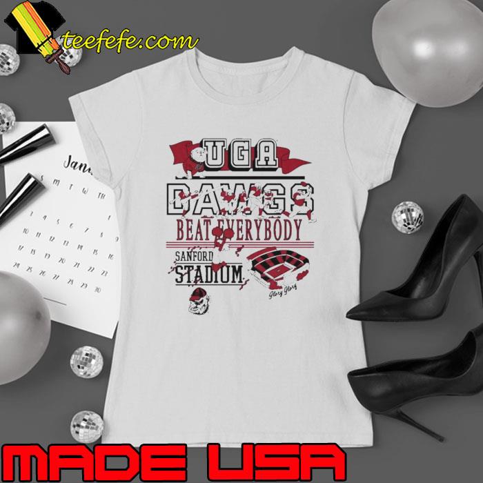 Georgia Bulldogs Uga Dawgs Beat Everybody Sanford Stadium s Ladies tee Georgia Bulldogs Uga Dawgs Beat Everybody Sanford Stadium s Ladies tee