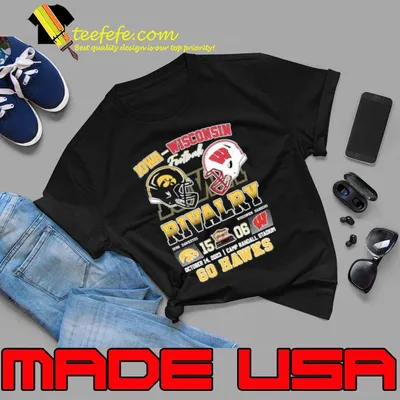 Go Hawks Iowa Hawkeyes 15 06 Wisconsin Badgers 2023 Rivalry Shirt