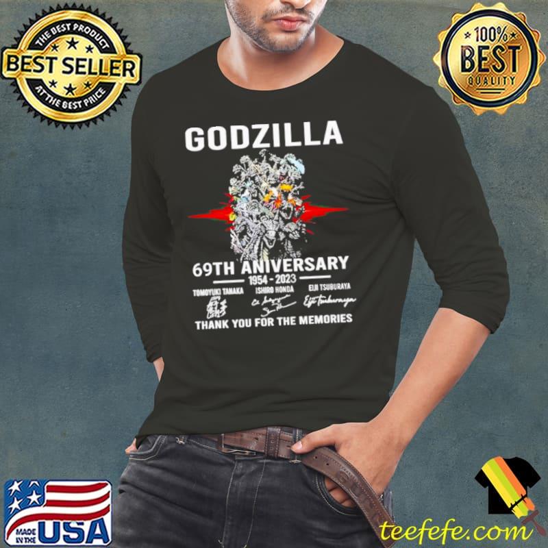 Godzilla 69th Anniversary 1954 2023 thank you for the memories s Long Sleeve Tee Godzilla 69th Anniversary 1954 2023 thank you for the memories s Long Sleeve Tee
