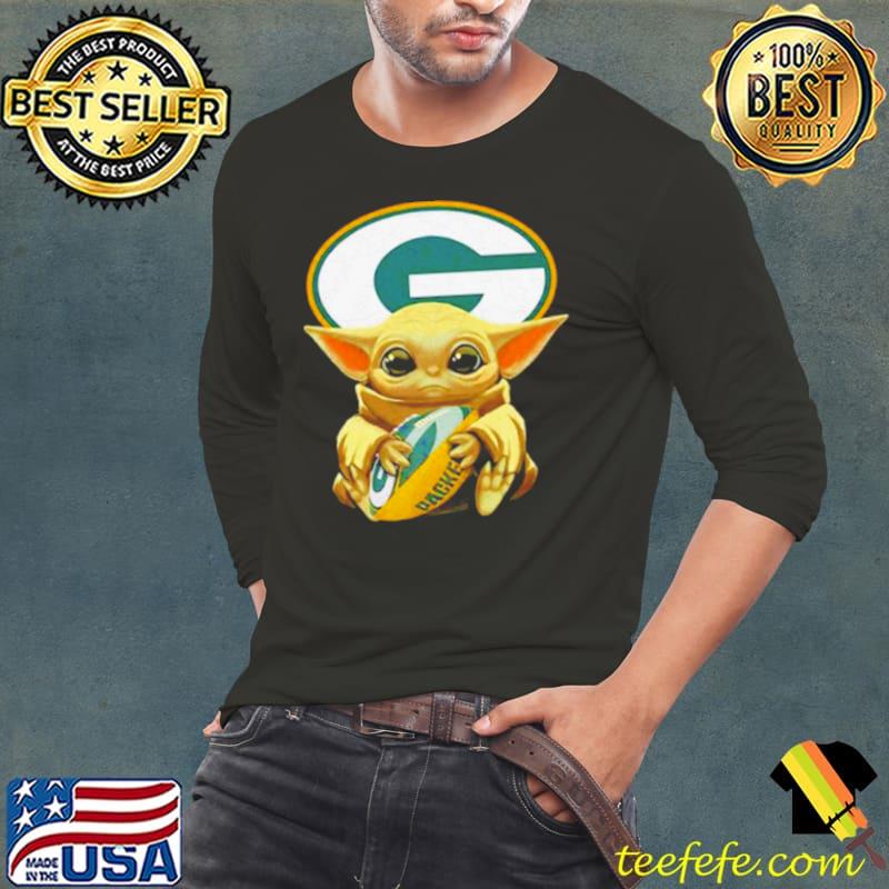 Green Bay Packers Baby Yoda s Long Sleeve Tee Green Bay Packers Baby Yoda s Long Sleeve Tee