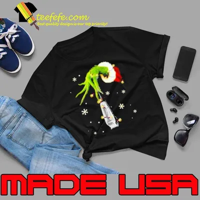 Grinch Hand Holding Hair Clipper Christmas Shirt
