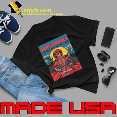 Guns N Roses Vancouver 2023 At BC Place Stadium October 16 Deadpool Skull Style American Tour Shirt