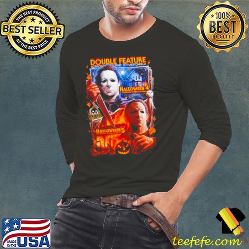 Halloween 4 and 5 double feature the return of Michael Myers s Long Sleeve Tee Halloween 4 and 5 double feature the return of Michael Myers s Long Sleeve Tee