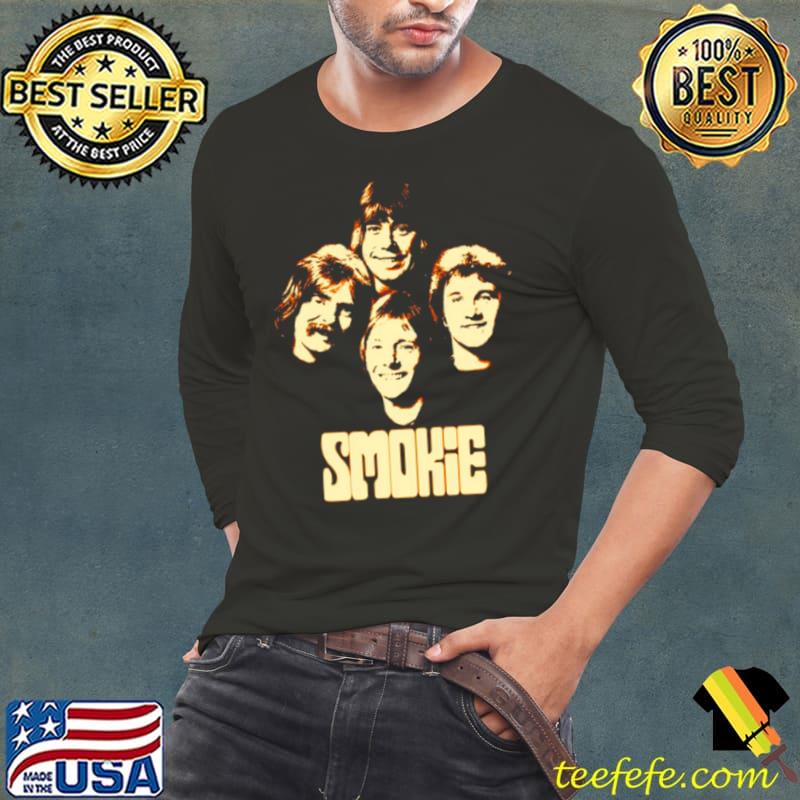 Hard Rock Band Smokie Band Shirt Long Sleeve Tee Hard Rock Band Smokie Band Shirt Long Sleeve Tee