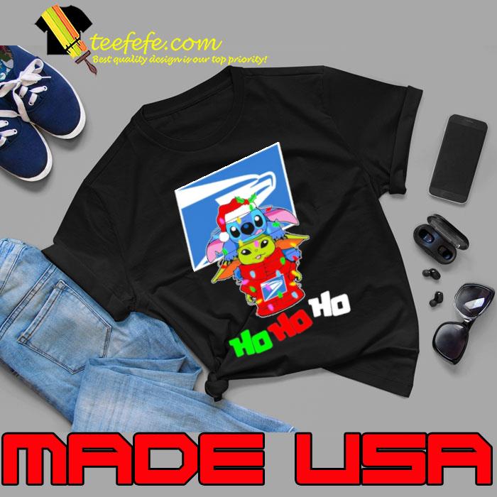 Ho ho ho USPS stitch yoda baby lights merry christmas shirt Ho ho ho USPS stitch yoda baby lights merry christmas shirt