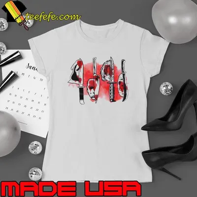 Horror Characters Knives Halloween 2023 shirt