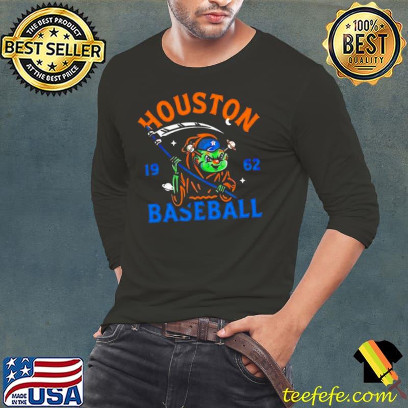 Houston Astros Orbit Reaper Baseball 1962 Shirt Long Sleeve Tee Houston Astros Orbit Reaper Baseball 1962 Shirt Long Sleeve Tee