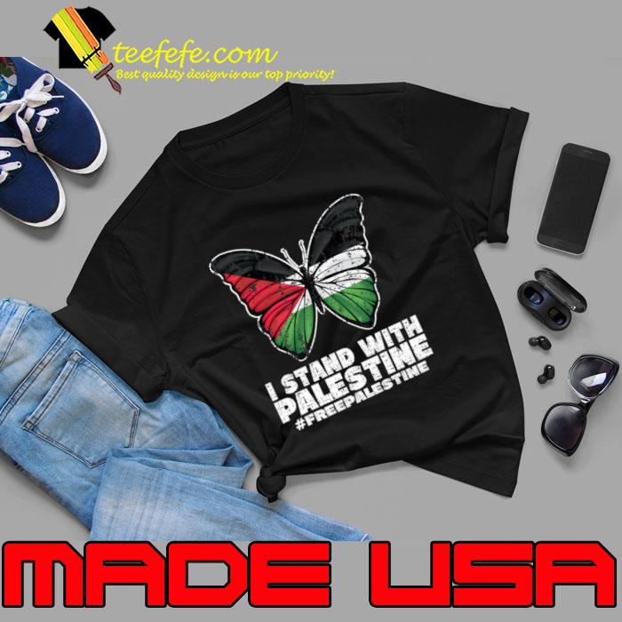I Stand With Palestine For Their Freedom Free Palestine Butterfly T-Shirt Unisex I Stand With Palestine For Their Freedom Free Palestine Butterfly T-Shirt Unisex