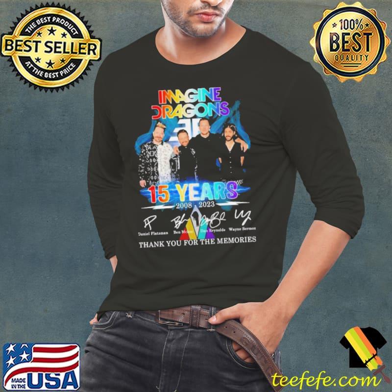 Imagine Dragons 15 Years 2008 – 2023 Signature Thank You For The Memories Signatures s Long Sleeve Tee Imagine Dragons 15 Years 2008 – 2023 Signature Thank You For The Memories Signatures s Long Sleeve Tee