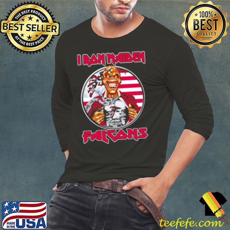 Iron Maiden Atlanta Falcons USA Flag Shirt Long Sleeve Tee Iron Maiden Atlanta Falcons USA Flag Shirt Long Sleeve Tee