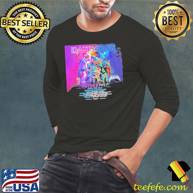 Iron Maiden Future Past World Tour 2024 Australia And New Zealand Classic Shirt Long Sleeve Tee Iron Maiden Future Past World Tour 2024 Australia And New Zealand Classic Shirt Long Sleeve Tee