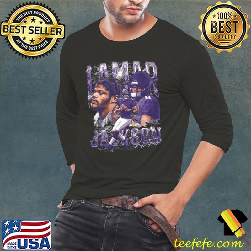 Jackson Baltimore American football quarterback for the Baltimore Ravens signature T-Shirt Long Sleeve Tee Jackson Baltimore American football quarterback for the Baltimore Ravens signature T-Shirt Long Sleeve Tee