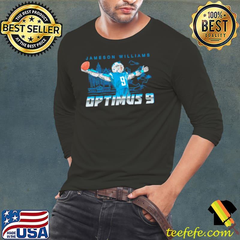 Jameson Williams Detroit Lions Optimus 9 s Long Sleeve Tee Jameson Williams Detroit Lions Optimus 9 s Long Sleeve Tee
