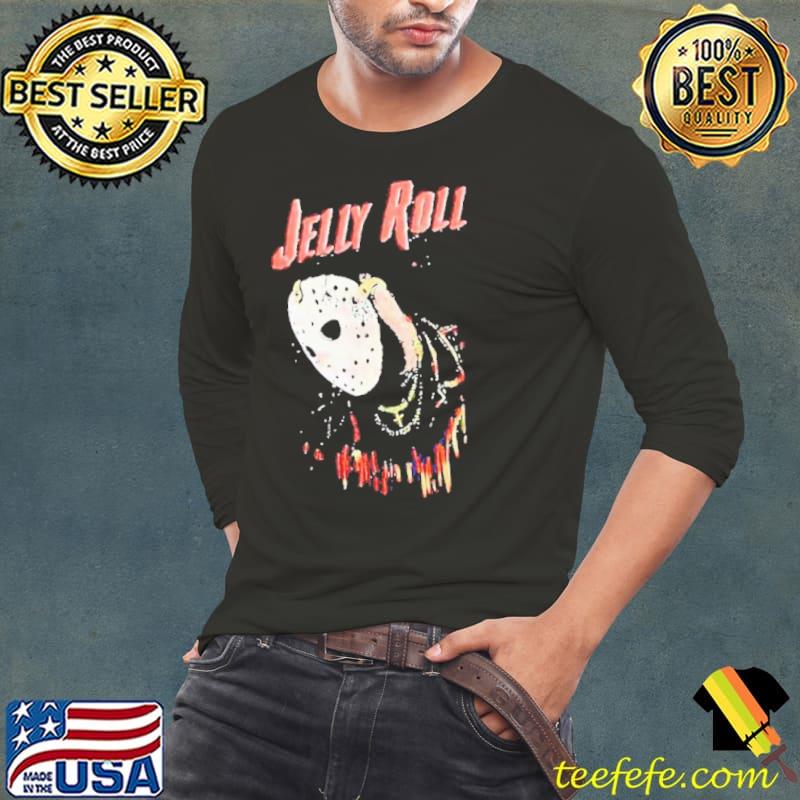 Jason Voorhees Jelly Roll Mask Halloween Shirt Long Sleeve Tee Jason Voorhees Jelly Roll Mask Halloween Shirt Long Sleeve Tee