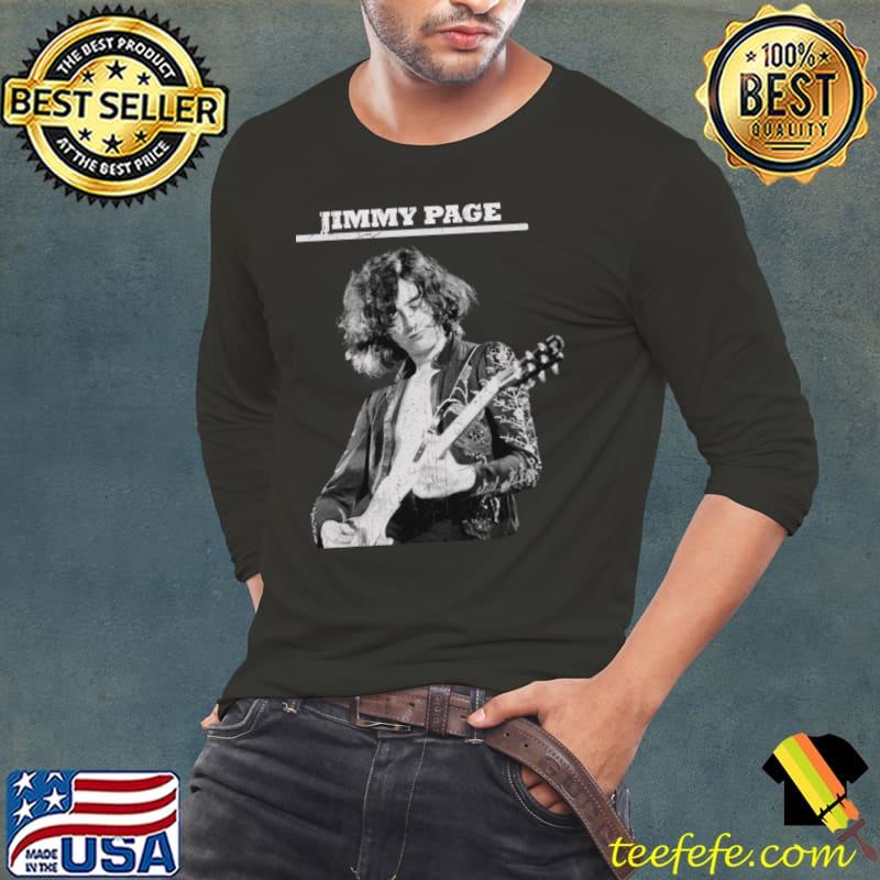 Jimmy Page English musician 1944 Play Guitarist T-Shirt Long Sleeve Tee Jimmy Page English musician 1944 Play Guitarist T-Shirt Long Sleeve Tee