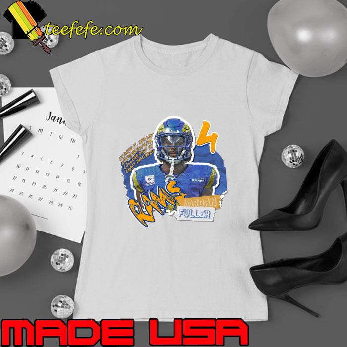 Jordan Fuller American football safety for the Los Angeles Rams NFL T-Shirt Jordan Fuller American football safety for the Los Angeles Rams NFL T-Shirt