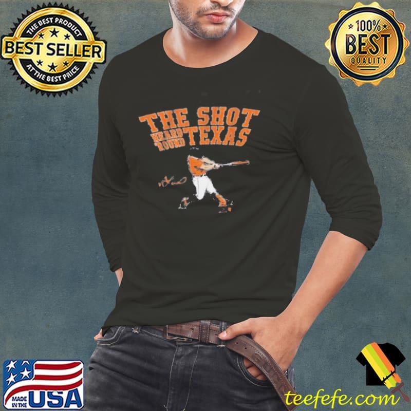 Jose Altuve Shot Heard ‘Round Texas Signature Shirt Long Sleeve Tee Jose Altuve Shot Heard ‘Round Texas Signature Shirt Long Sleeve Tee