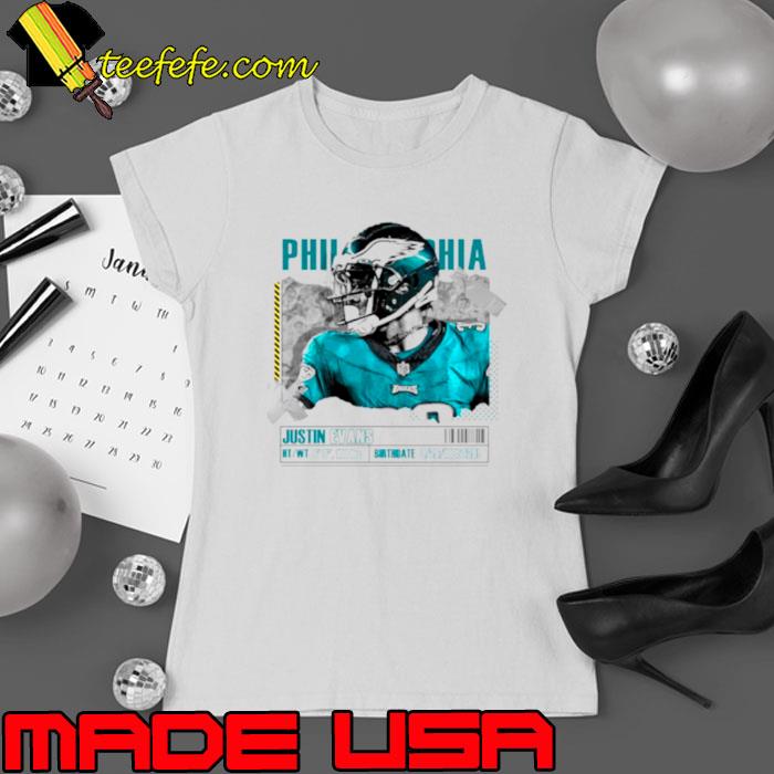 Justin Evans Football Paper Poster Eagles s Ladies tee Justin Evans Football Paper Poster Eagles s Ladies tee