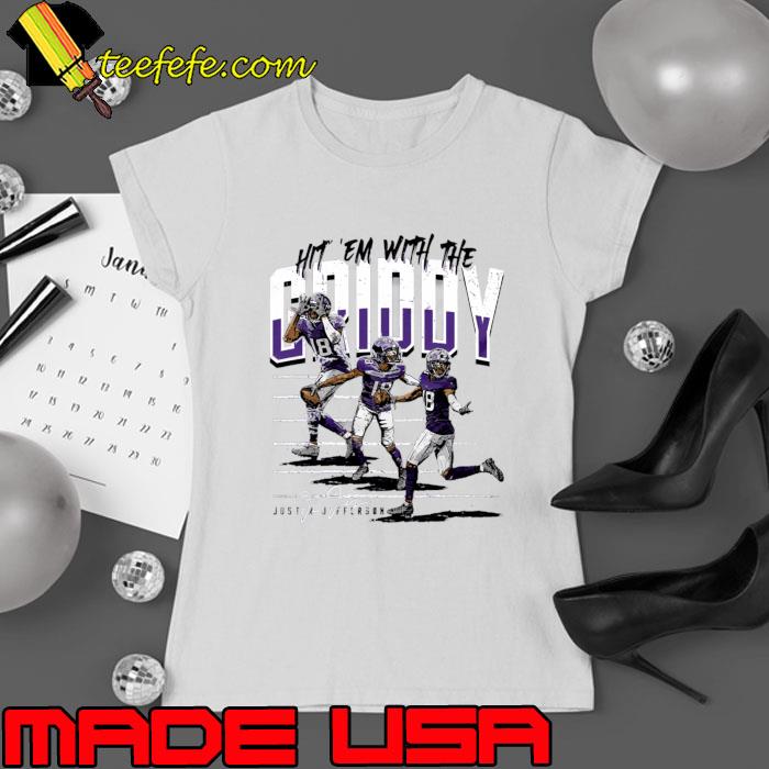 Justin Jefferson Signature Minnesota Griddy Dance T-Shirt Ladies tee Justin Jefferson Signature Minnesota Griddy Dance T-Shirt Ladies tee