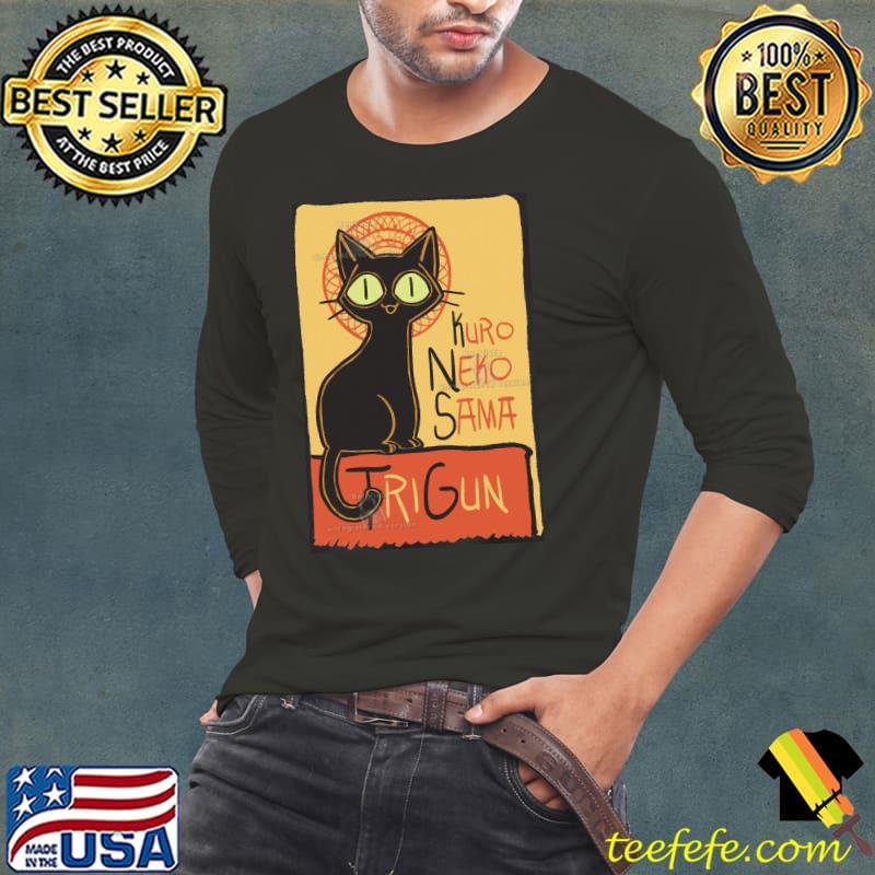 Kuro Neko Trigun Cat Shirt Long Sleeve Tee Kuro Neko Trigun Cat Shirt Long Sleeve Tee