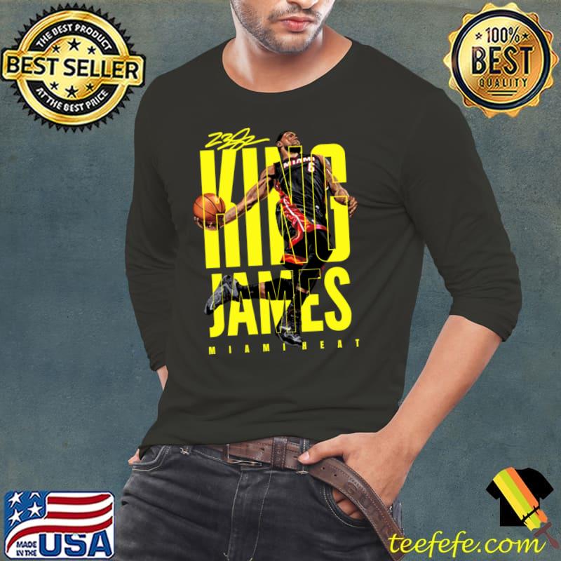Lebron James Miami Heat Signature Basketball Player T-Shirt Long Sleeve Tee Lebron James Miami Heat Signature Basketball Player T-Shirt Long Sleeve Tee