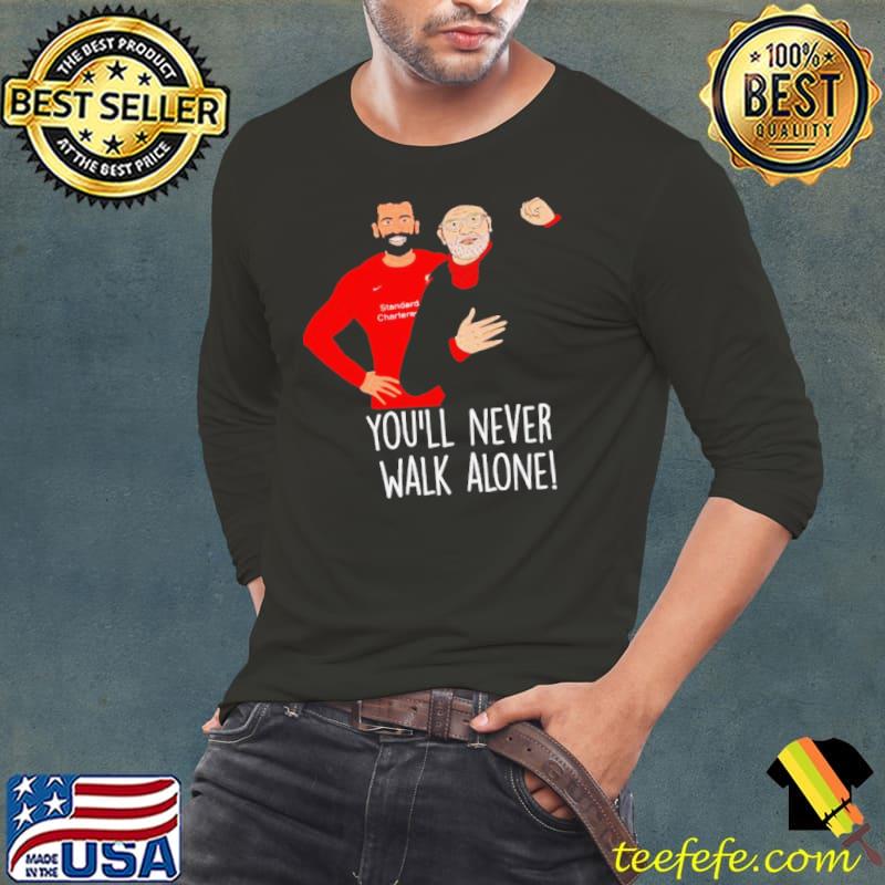 Liverpool F.C Mohamed Salah and Jürgen Klopp you’ll never walk alone s Long Sleeve Tee Liverpool F.C Mohamed Salah and Jürgen Klopp you’ll never walk alone s Long Sleeve Tee