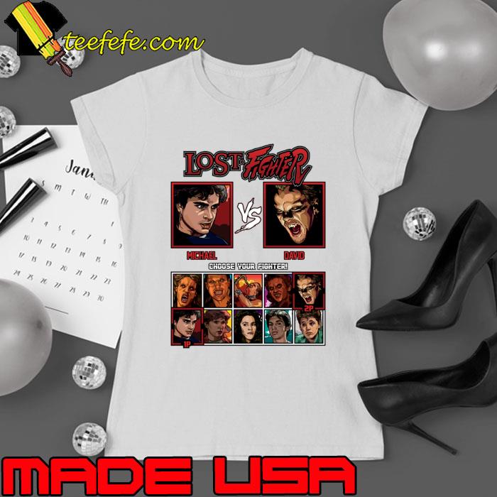 Lost Boys Fighter Michael vs David Choose Your Fighter T-Shirt Lost Boys Fighter Michael vs David Choose Your Fighter T-Shirt