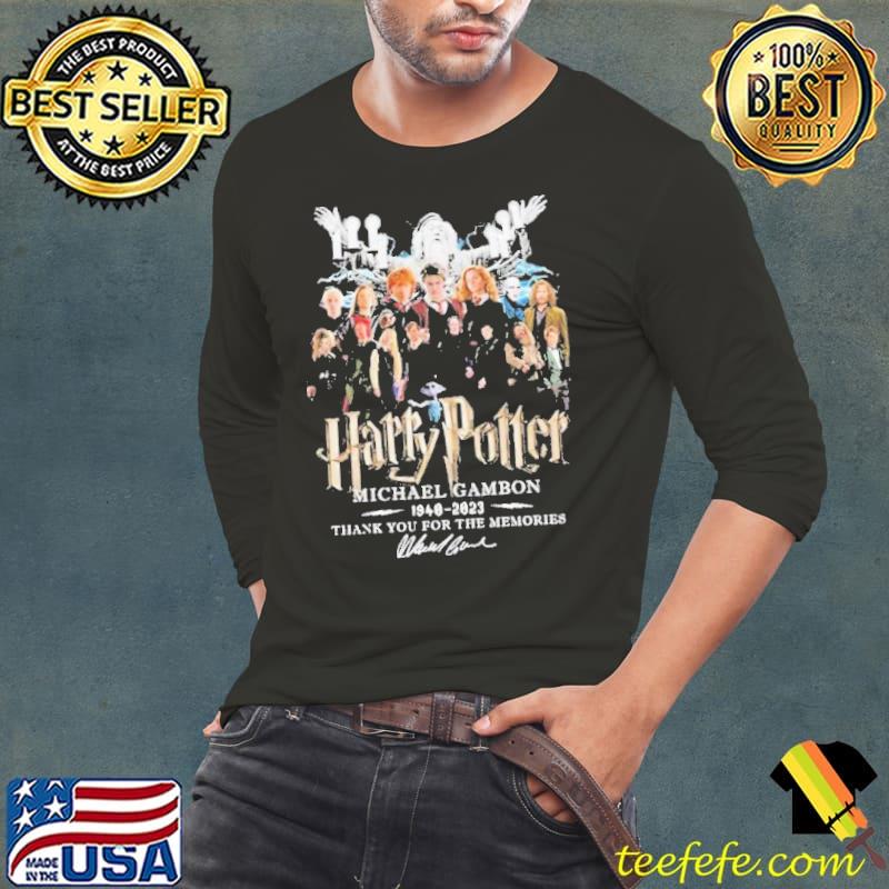 Michael Gambon 1940 – 2023 Harry Potter Thank You For The Memories s Long Sleeve Tee Michael Gambon 1940 – 2023 Harry Potter Thank You For The Memories s Long Sleeve Tee