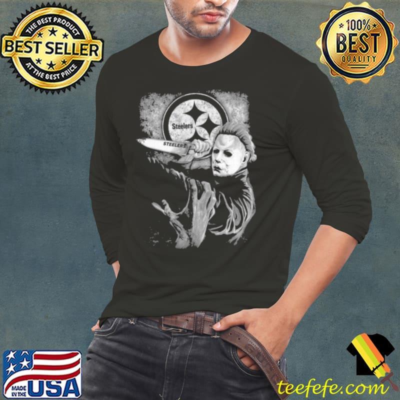 Michael Jason Myers Friday The 13Th Pittsburgh Steelers Halloween 2023 Shirt Long Sleeve Tee Michael Jason Myers Friday The 13Th Pittsburgh Steelers Halloween 2023 Shirt Long Sleeve Tee