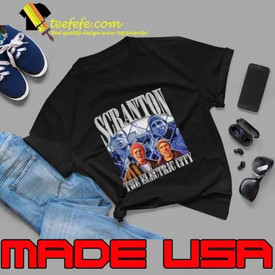 Michael Scott & Dwight Schrute Scranton The Electric City Rap T-Shirt