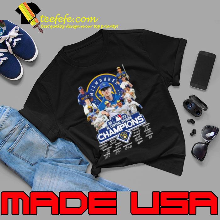 MIlwaukee Brewers 2023 NL Central Division Champions Signatures shirt