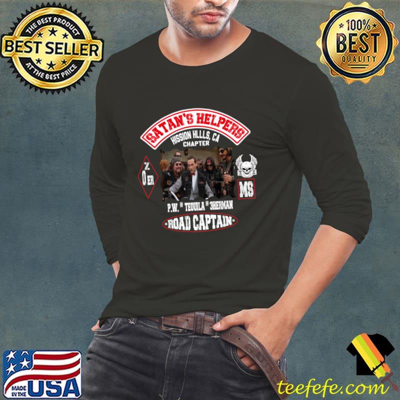 Pee Wee and the Satan's Helpers Road Captain T-Shirt Long Sleeve Tee Pee Wee and the Satan's Helpers Road Captain T-Shirt Long Sleeve Tee
