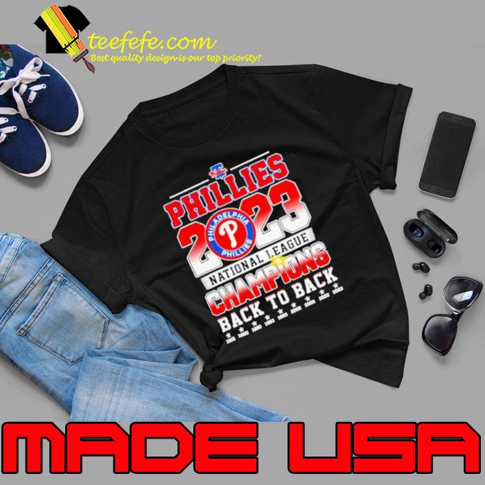 Philadelphia phillies 2023 national league champions back to back shirt