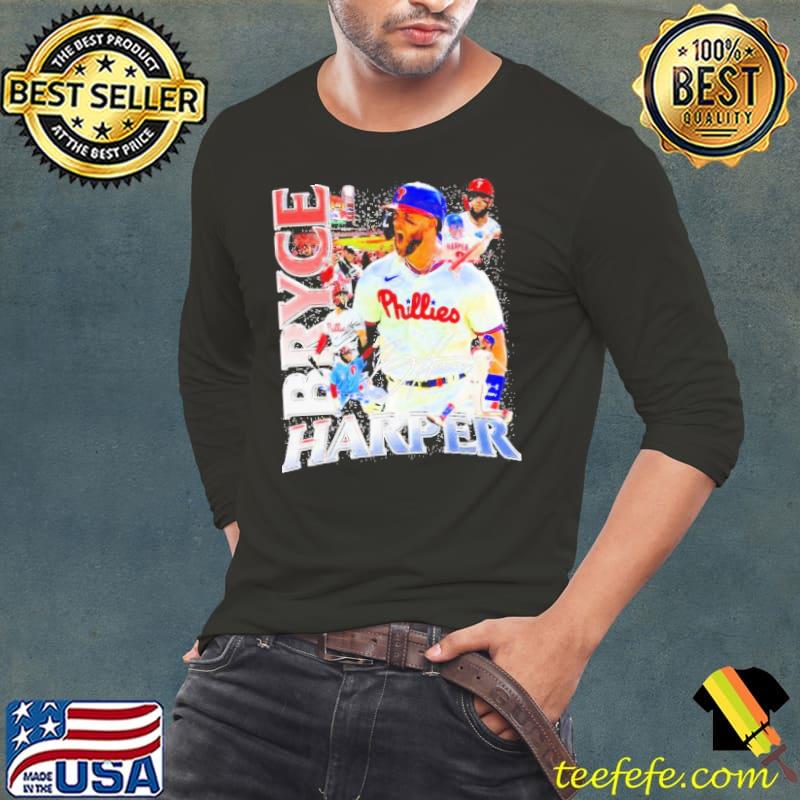 Philadelphia Phillies Bryce Harper Bootleg Style signature 2023 Shirt Long Sleeve Tee Philadelphia Phillies Bryce Harper Bootleg Style signature 2023 Shirt Long Sleeve Tee