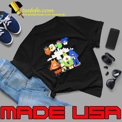 Philadelphia Sports Teams Mascots Gritty Swoop Phanatic And Franklin The Dog Shirt