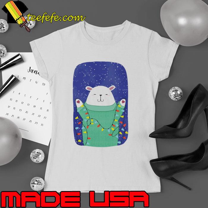 Polar Bear My Favorite Color Is Lights 2023 Christmas Shirt