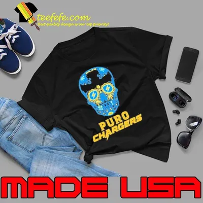 puro chargers skull shirt
