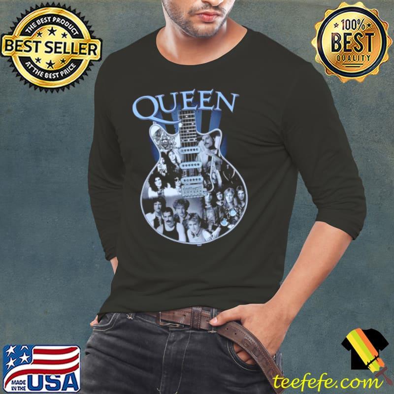 Queen Band Music Guitar Shirt Long Sleeve Tee Queen Band Music Guitar Shirt Long Sleeve Tee
