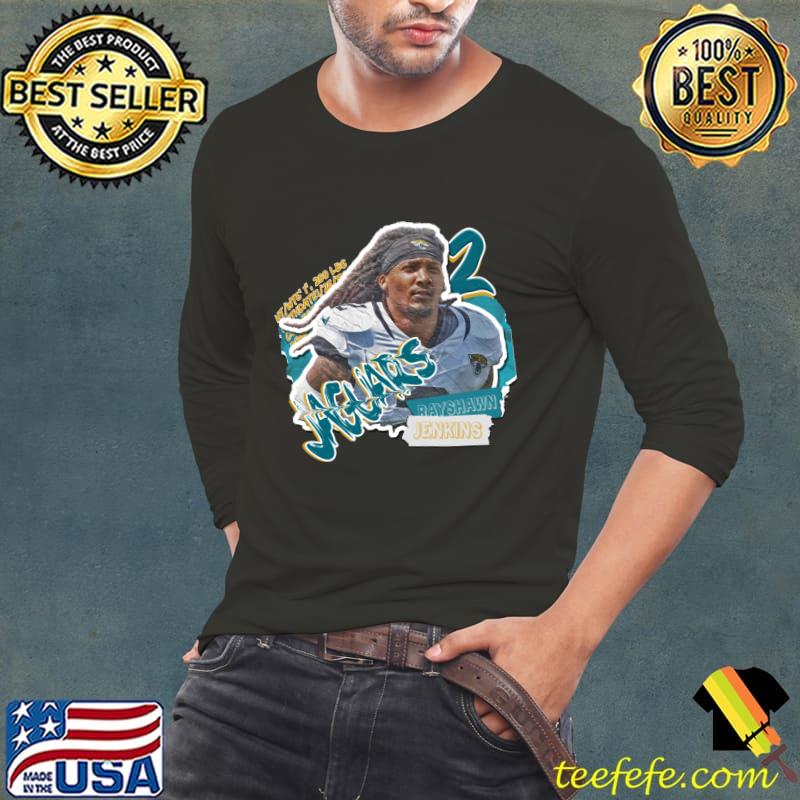 Rayshawn Jenkins American football safety for the Jacksonville Jaguars NFL T-Shirt Long Sleeve Tee Rayshawn Jenkins American football safety for the Jacksonville Jaguars NFL T-Shirt Long Sleeve Tee