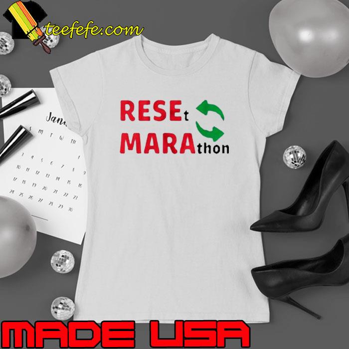 Reset marathon Rakuro Shangri LA Frontier s Ladies tee Reset marathon Rakuro Shangri LA Frontier s Ladies tee