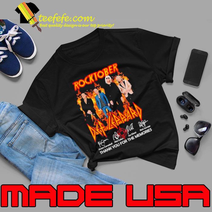 Rocktober Def Leppard Thank You For The Memories Signatures shirt Rocktober Def Leppard Thank You For The Memories Signatures shirt