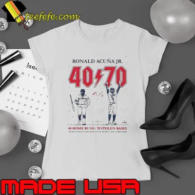 Ronald Acuna Jr 40 Home Runs 70 Stolen Bases Shirt