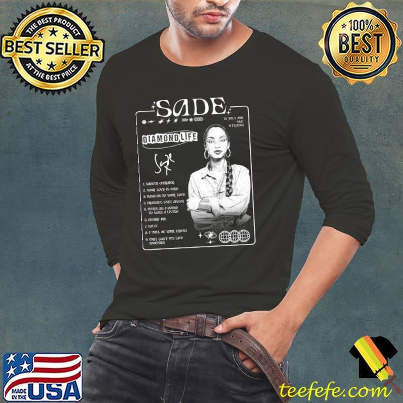 Sade Adu Diamond Life Signature Vintage Singer Tour Concert T-Shirt Long Sleeve Tee Sade Adu Diamond Life Signature Vintage Singer Tour Concert T-Shirt Long Sleeve Tee