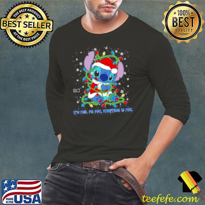 Santa Stitch It’s fine i’m fine everything is fine s Long Sleeve Tee Santa Stitch It’s fine i’m fine everything is fine s Long Sleeve Tee