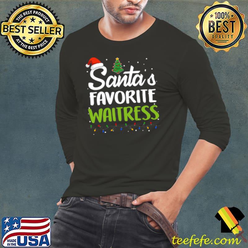 Santas Favorite Waitress Vintage s Long Sleeve Tee Santas Favorite Waitress Vintage s Long Sleeve Tee