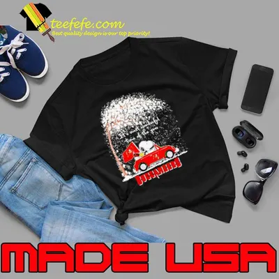 Snoopy and Woodstock Buccaneers winter it’s most wonderful time of the year shirt