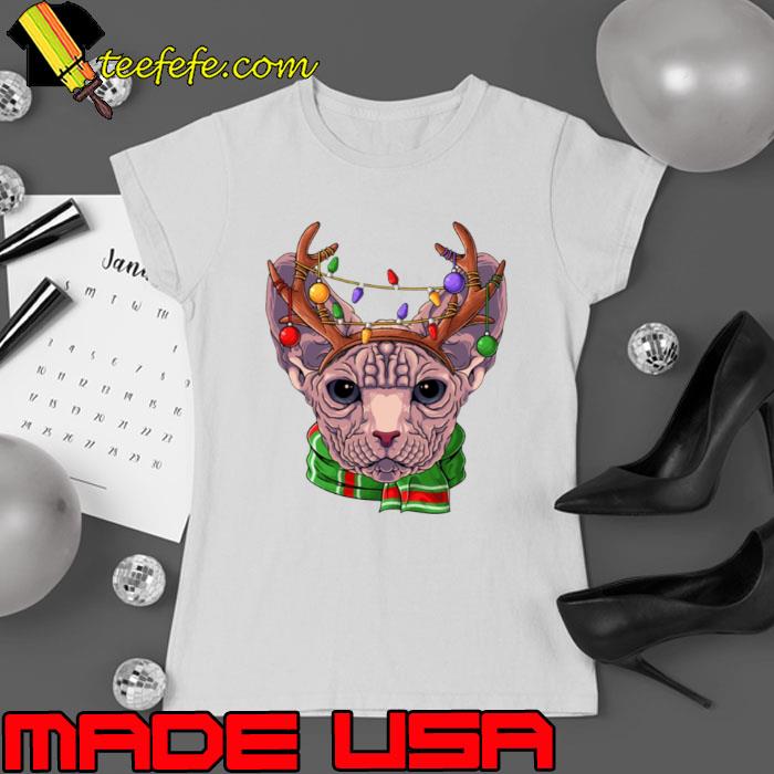 Sphynx Cat Meow Awesome Merry Christmas shirt