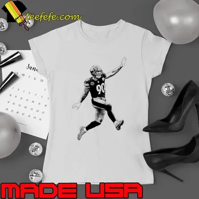 T.J. Watt White black art American football linebacker for the Pittsburgh Steelers T-Shirt